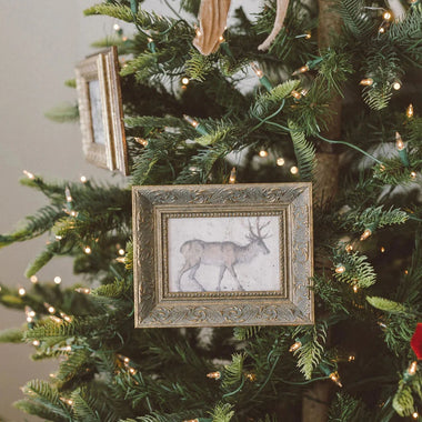 Vintage Reindeer Framed Art
