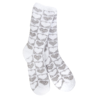 Checkered Grey Heart Socks