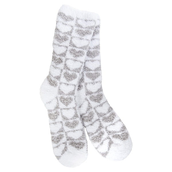 Checkered Grey Heart Socks