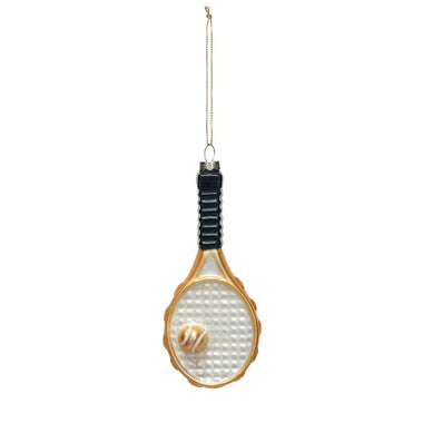 Glass Tennis Racket Ornament