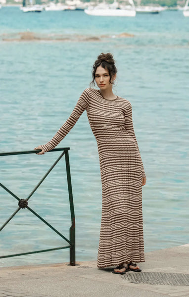 Rosetta Striped Maxi Dress
