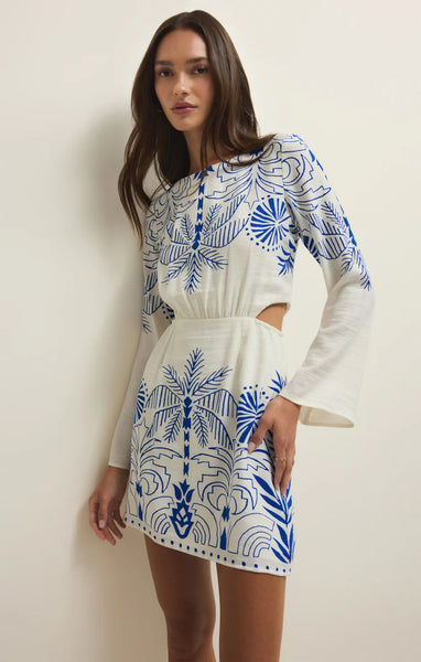 Tahina Palm Mini Dress