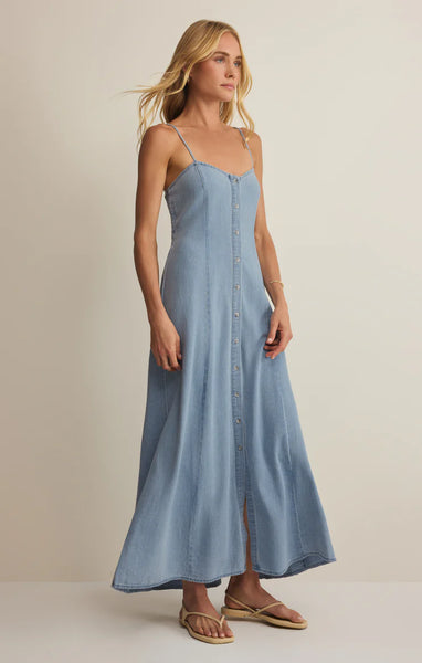 Angel Eyes Twill Midi Dress