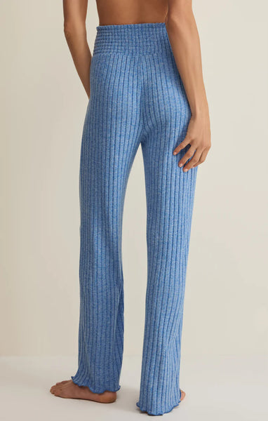 Dawn Smocked Rib Pant: Tropical Tide
