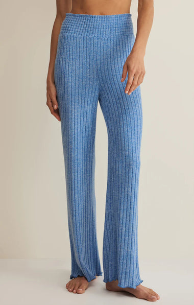 Dawn Smocked Rib Pant: Tropical Tide