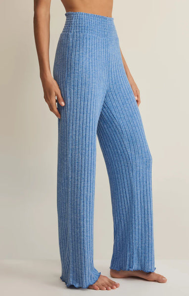 Dawn Smocked Rib Pant: Tropical Tide