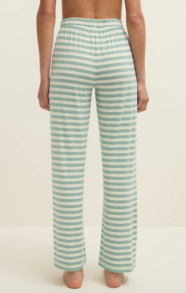 So Sweet Stripe Pant: Crystal Green