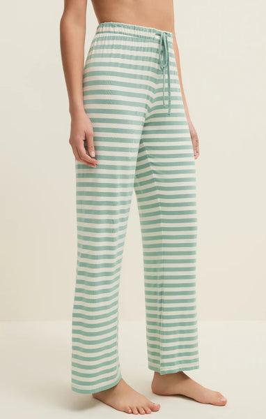 So Sweet Stripe Pant: Crystal Green