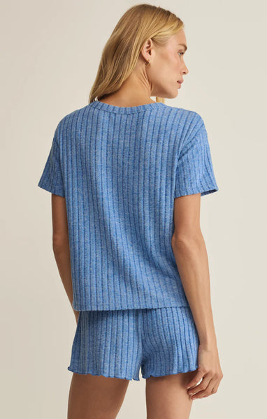 Kara Rib Tee: Tropical Tide