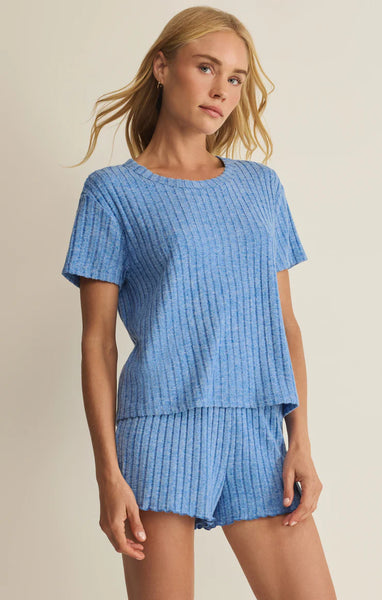 Kara Rib Tee: Tropical Tide