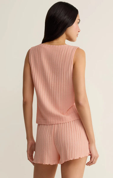 Sloane V-Neck Tank: Bellini