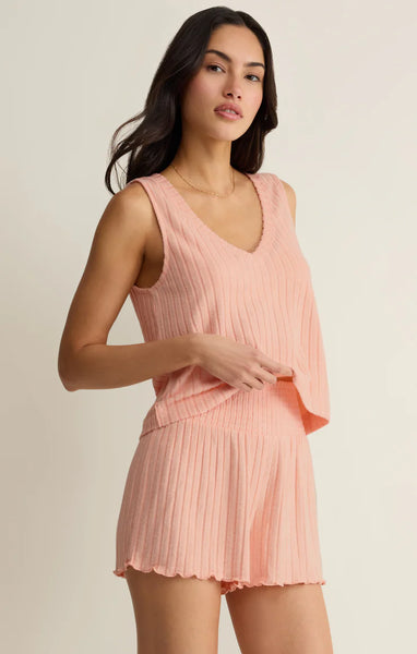 Sloane V-Neck Tank: Bellini
