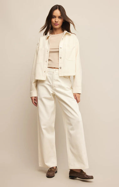 Lou Denim Pant: Off White