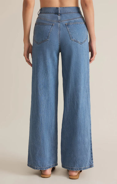 Mia Luxe Wide Leg Denim Pant