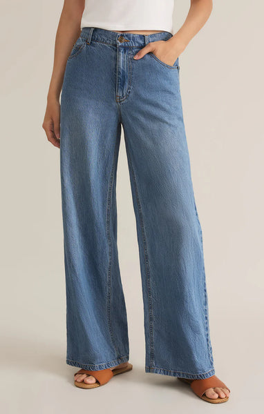 Mia Luxe Wide Leg Denim Pant