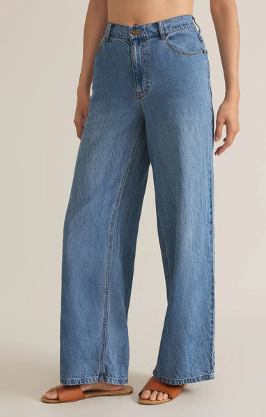 Mia Luxe Wide Leg Denim Pant