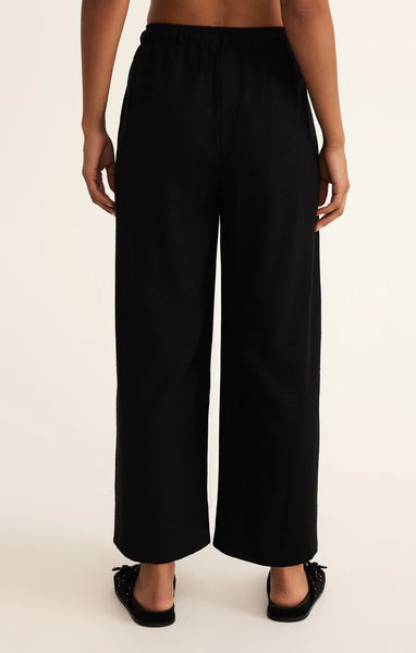 Easton Linen Pant: Black