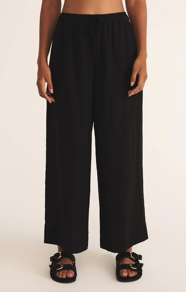 Easton Linen Pant: Black