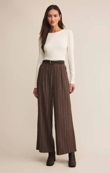Alma Pinstripe Wide Leg Pant