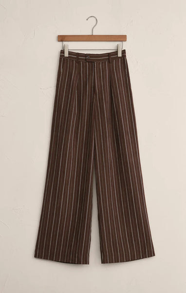 Alma Pinstripe Wide Leg Pant