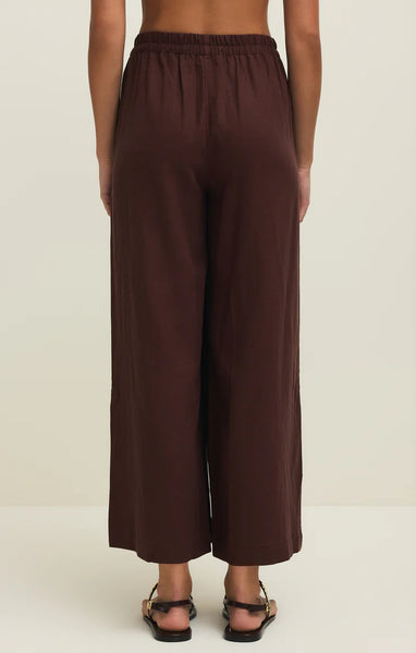 Scout Linen Pant: Chocolate Cherry