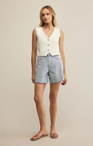 Porter Denim Short: Faded Indigo