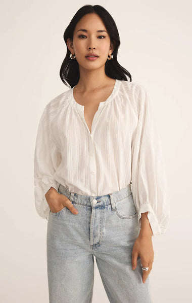 Wren Button Up: White