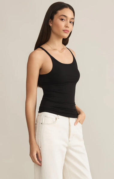 Second Skin Racer Tank: Black