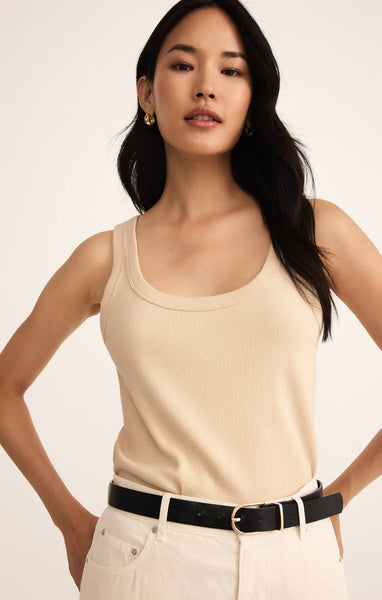 Elin Rib Tank: Panna Cotta