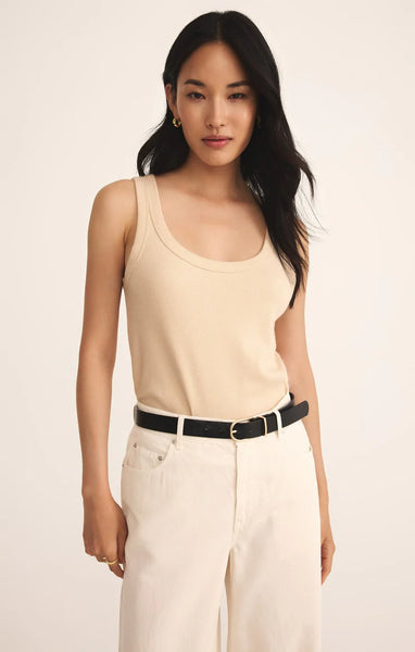 Elin Rib Tank: Panna Cotta