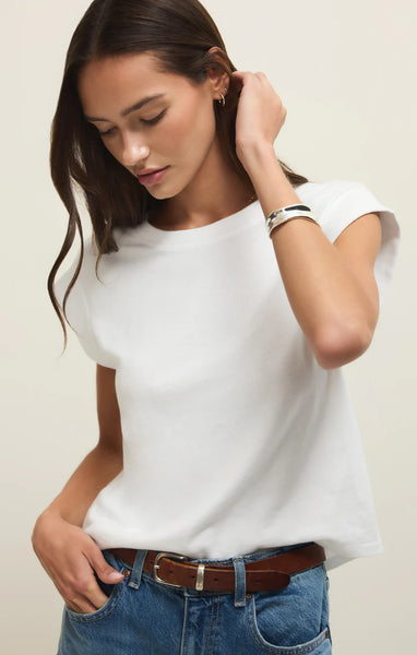 Camino Jersey Top: White