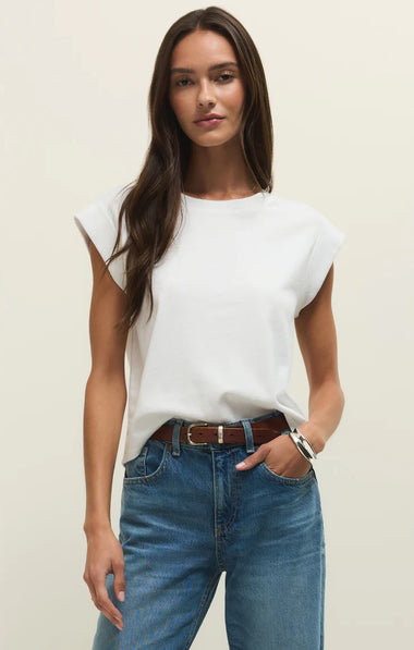 Camino Jersey Top: White