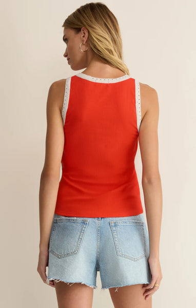 Clarke Rib Tank: Lychee