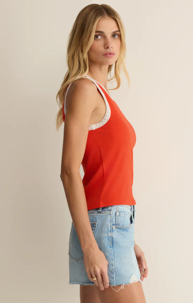 Clarke Rib Tank: Lychee