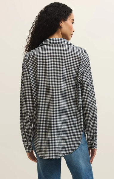 Seaport Gingham Shirt: Eclipse