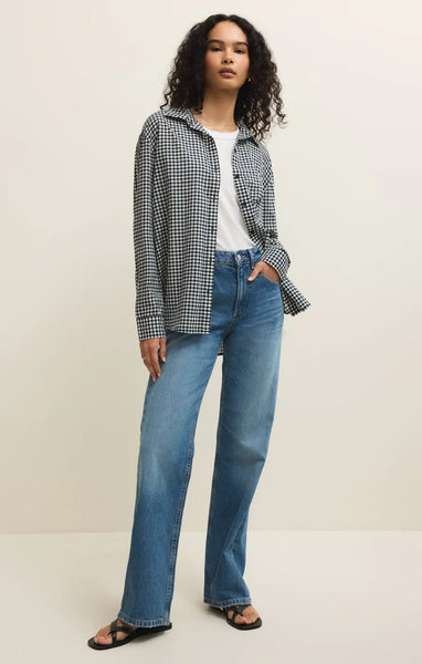 Seaport Gingham Shirt: Eclipse