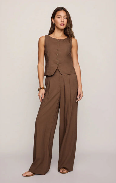 Roman Linen Vest: Palo Santo