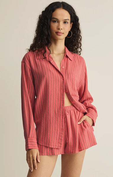 Gelato Perfect Striped Button Up
