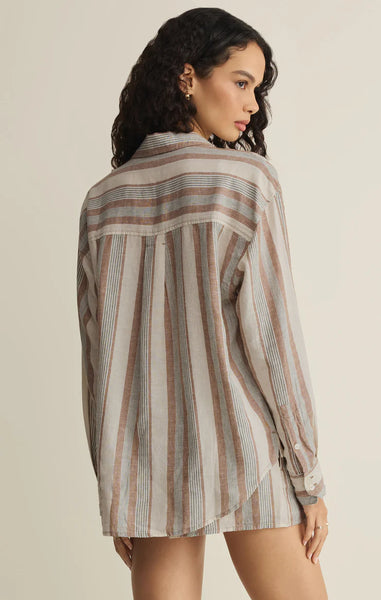 The Perfect Striped Button Up: Island Coconut