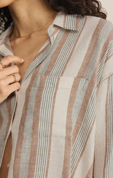 The Perfect Striped Button Up: Island Coconut