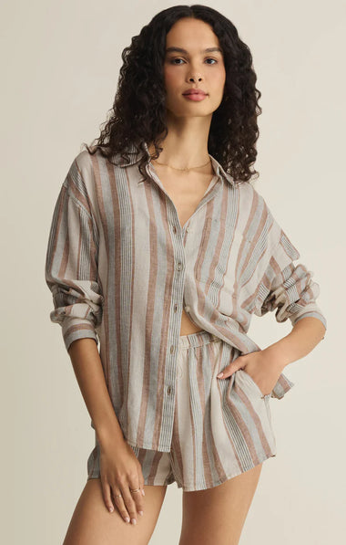 The Perfect Striped Button Up: Island Coconut