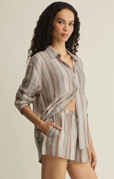 The Perfect Striped Button Up: Island Coconut