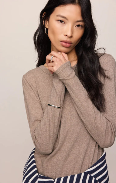 Junie Long Sleeve: Heather Ash