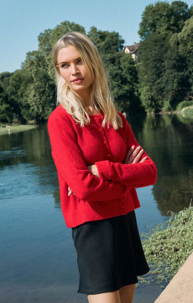 Medina Cardigan: Red