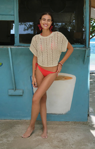 Ballast Crochet Top: Natural