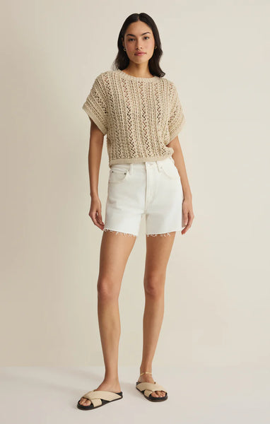 Ballast Crochet Top: Natural