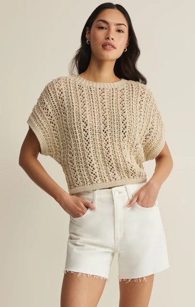 Ballast Crochet Top: Natural