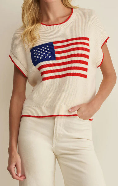 Sleeveless Patriot Sweater