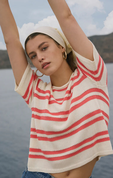 Prado Stripe Sweater Tee: Gelato