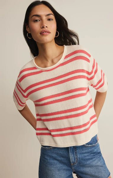 Prado Stripe Sweater Tee: Gelato